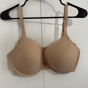 Aerie Nude Lace Trim Bra